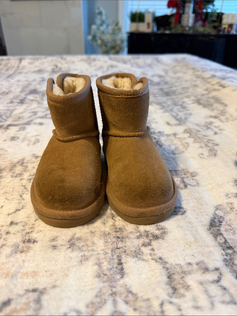 UGG Chestnut Suede Short Shearling Boots